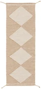 Tappeto passatoia in lana beige 70x200 LARS