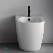 Nic Design "Pin" Bidet Da Terra Filo Muro Mono Foro Bianco Opaco