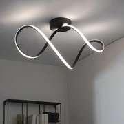Plafoniera LED Irena Ø 70 cm nero IP20 cct da bianco caldo a bianco freddo con regolazione di temperatura, 3718 lumen INSPIRE