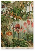 Decorazione da parete in legno di pino, 60 x 40 cm Jungle Flowers - Madre Selva