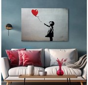 Pittura murale su tela 50x70 cm nero/grigio