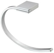 Porta asciugamani da parete ad anello in acciaio cromato Futura