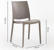 Sedia da giardino in polipropilene London NEW GARDEN, set da 2 pezzi