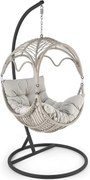 Poltrona sospesa Rasmus in rattan/grigio