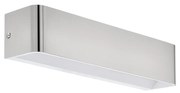 Applique Contemporanea Sania Grande 4 Led Alluminio Grigio E Nichel Opaco