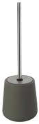 Portascopino wc in ceramica da appoggio linea Sidney grigia