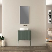Mobile da bagno sotto lavabo BADEN HAUS DOMINO verde opaco L 60 x H 43 x P 46 cm 1 cassetto, lavabo non incluso