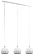 Lampadario Design Roccaforte bianco paralume bianco 3x E14 EGLO