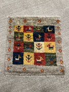 Gabbeh Tappeto 40x40 Rosso (Iran) Annodato A Mano