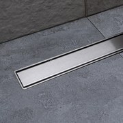 Canalina Di Scarico a Pavimento Piastrellabile 45 Cm Karag "Primo Compact Line" Cromo Lucido