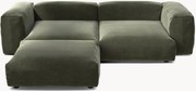 Divano angolare componibile 3 posti in velluto Vetsak