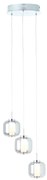 Lampadario Moderno Rafa cromo paralume trasparente E27 Ø22cm BRILLIANT