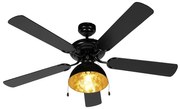 Ventilatore da soffitto industriale nero - Mistral Magna