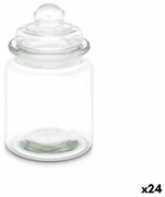 Vaso Trasparente Vetro 250 ml 8 x 13 x 8 cm (24 Unità) Con coperchio