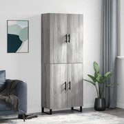 Credenza grigio sonoma 69,5x34x180 cm in legno multistrato