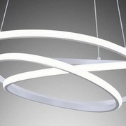Lampadario LED moderno Kiley bianco Ø50cm, luce naturale 3470 lumen, NOVECENTO