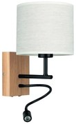 Spot-Light 57291974 - Lampada flessibile BOHO 1xE27/25W + LED/1W/230V rovere