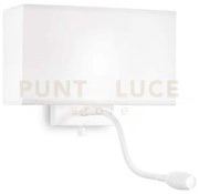 Hotel applique led 3000k 1,5w  50 lm + 1 luce attacco e27 doppio in...