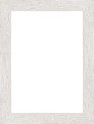 Cornice50x70 cm in legno bianco opaco Raia