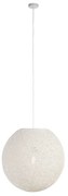 Lampada a sospensione rustica bianca 60 cm - Corda