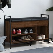 Panca porta scarpe rovere marrone 85,5x32x57,5 cm