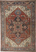 Heriz Tappeto 280 x 410 Rosso (Iran) Annodato A Mano