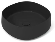 Lavabo da appoggio Paddle quadrato in ceramica L 42 x H 42 cm nero