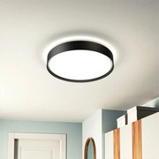 Plafoniera LED Rotonda 24W Ø385mm CCT Bianco Variabile IP20 - Nera