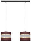 Lampadario a sospensione con filo HELEN 2xE27/15W/230V marrone/nero/oro