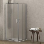 Kamalu - box doccia vetro opaco 90x70 altezza 180cm modello k410