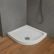 Piatto doccia 80x80 semicircolare in ceramica bianco Dolomite Gemma