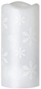 LED Natale a candela LED/3xAAA fiocchi di neve bianco freddo