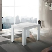 Tavolo Jesi Allungabile Moderno - Design Bianco Lucido a Libro