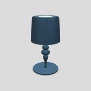 Lampada Da Scrivania Contemporanea Eva In Plastica Blu Alluminio 4 Luci