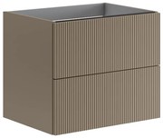 Mobile da bagno sotto lavabo Opera marrone opaco L 59.5 x H 50 x P 45.5 cm 2 cassetti, lavabo non incluso