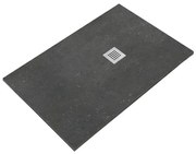Piatto doccia SANYCCES in resina STRATO nero L 80 x L 170 cm