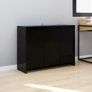 Credenza nera 102x33x75 cm in truciolato