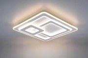 Plafoniera mita led quadrati 3d con regolazione intensità l.52cm bi...