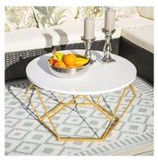 Tavolino DIAMOND 40x70 cm oro/bianco