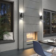 Applique LED moderno da esterno Mettle  nero IP65, luce bianco caldo 680 lumen, ARTIKA