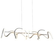 Lampada a sospensione di design argento dimmerabile con LED - Krisscross