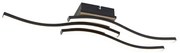 Plafoniera di design nera con legno incl. LED 3 luci - Vanesa