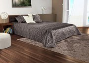 Copriletto di lusso in raso per letto matrimoniale in beige con motivi 200 x 220 cm