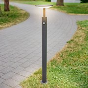 Lucande lampione a LED Fenia, 100 cm, sensore, IP54, antracite