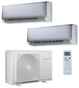 Condizionatore a muro multisplit inverter dual EQUATION 9K + 12K 17000 BTU classe raffreddamento A++, classe di riscaldamento A+, bianco