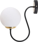 Lampada da parete bianca e nera ø 15 cm Oslo – Squid Lighting