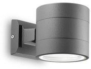 Applique Moderna Snif Round Alluminio Antracite 1 Luce G9 3W 3000K Luce Calda