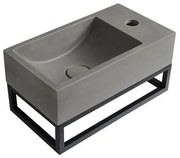 Lavamani sospeso con supporto L40 x l22 cm - in Calcestruzzo - UCHAMI