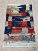 Gabbeh Tappeto persiano 120 x 80 Blu (Iran) Annodato A Mano