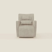 Tulla Poltrona girevole in tessuto impermeabile T02 panna